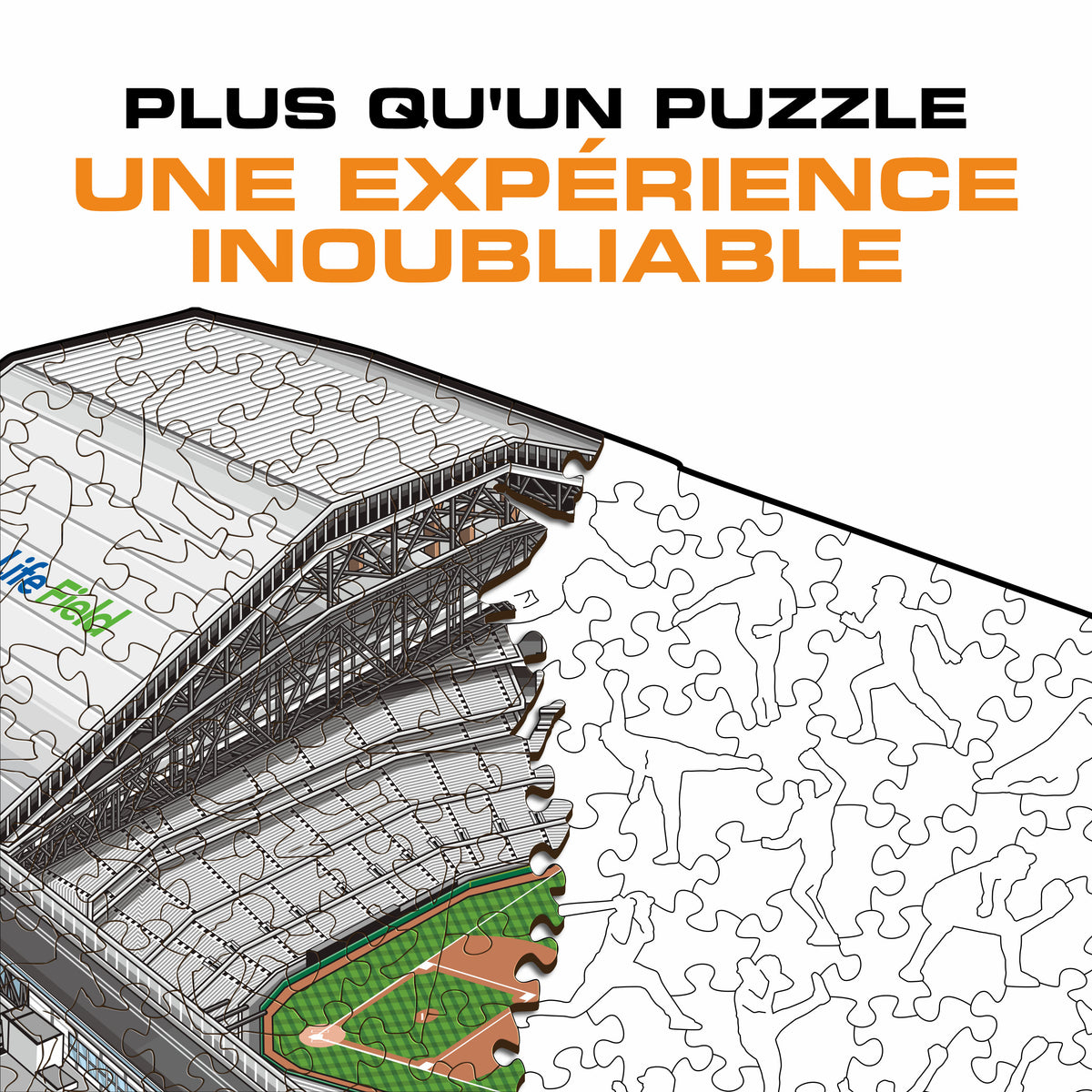 Globe Life Field Texas Rangers™ Puzzle en Bois