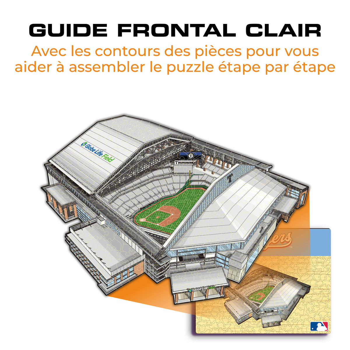 Globe Life Field Texas Rangers™ Puzzle en Bois