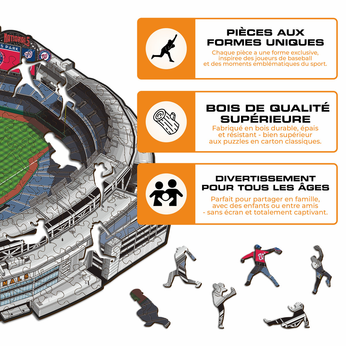 Nationals Park Washington Nationals™ Puzzle en Bois