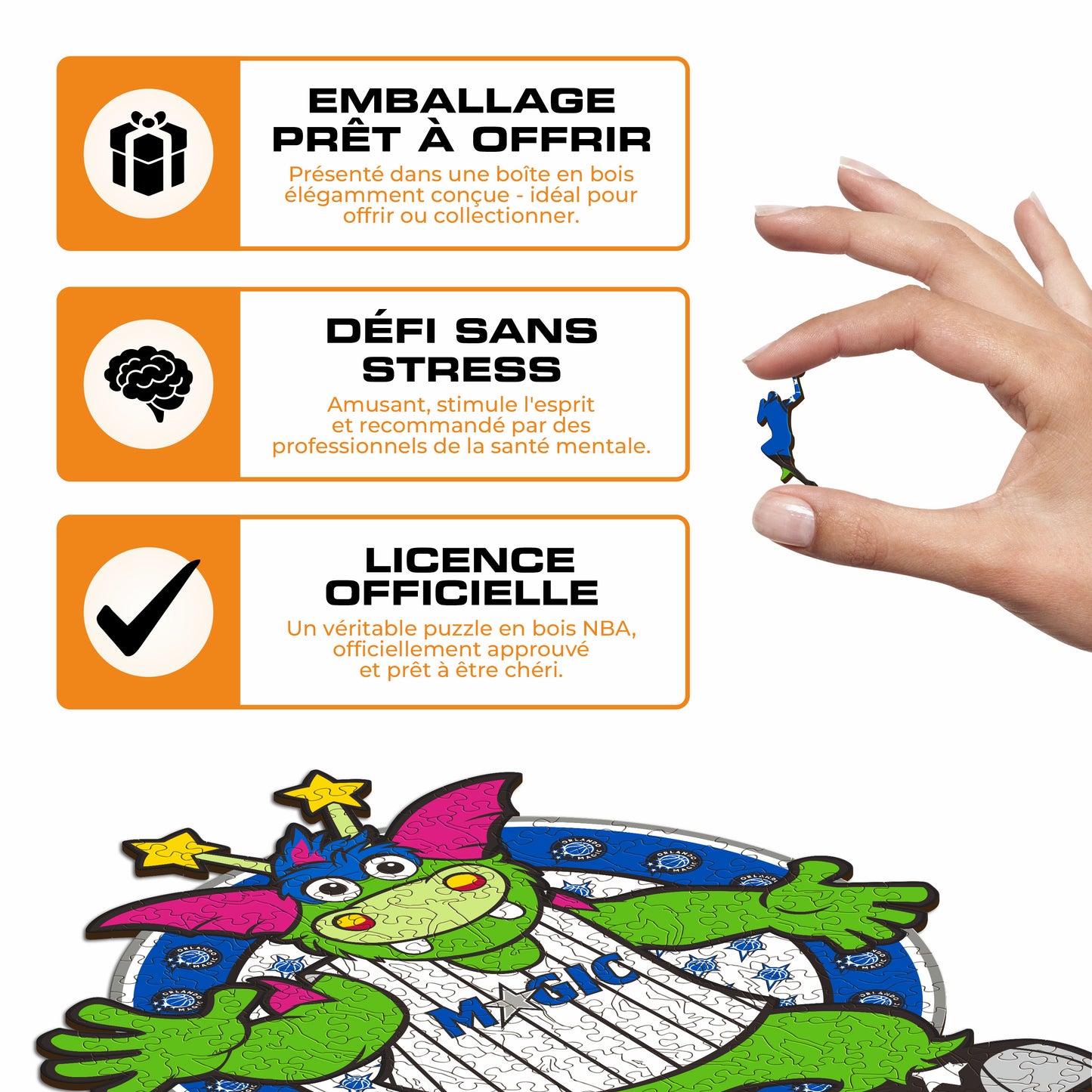 Mascotte Orlando Magic™ - Puzzle en Bois