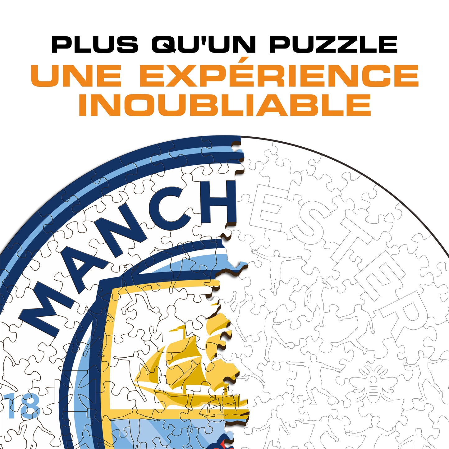 Logo Manchester City FC® - Puzzle en Bois