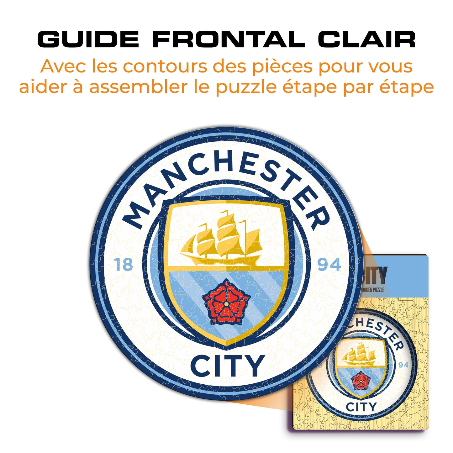 Logo Manchester City FC® - Puzzle en Bois