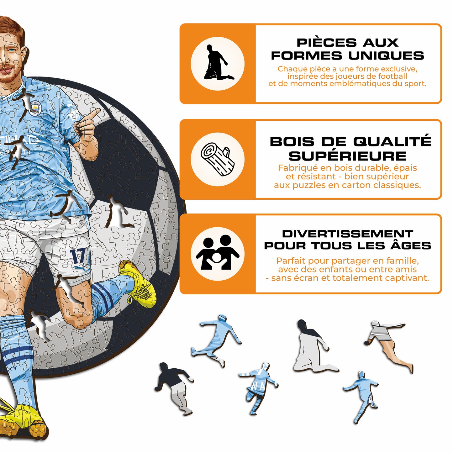 Kevin De Bruyne - Puzzle en Bois