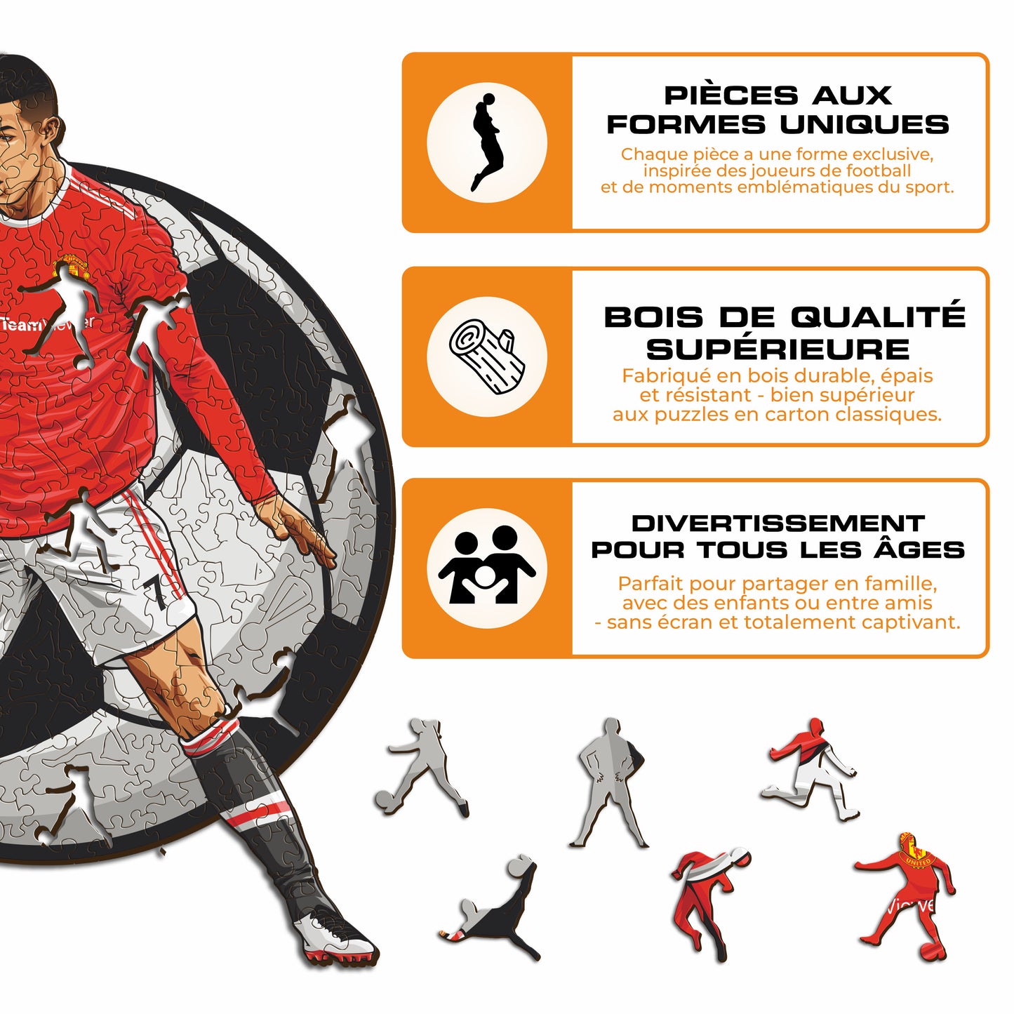 Cristiano Ronaldo - Puzzle en Bois