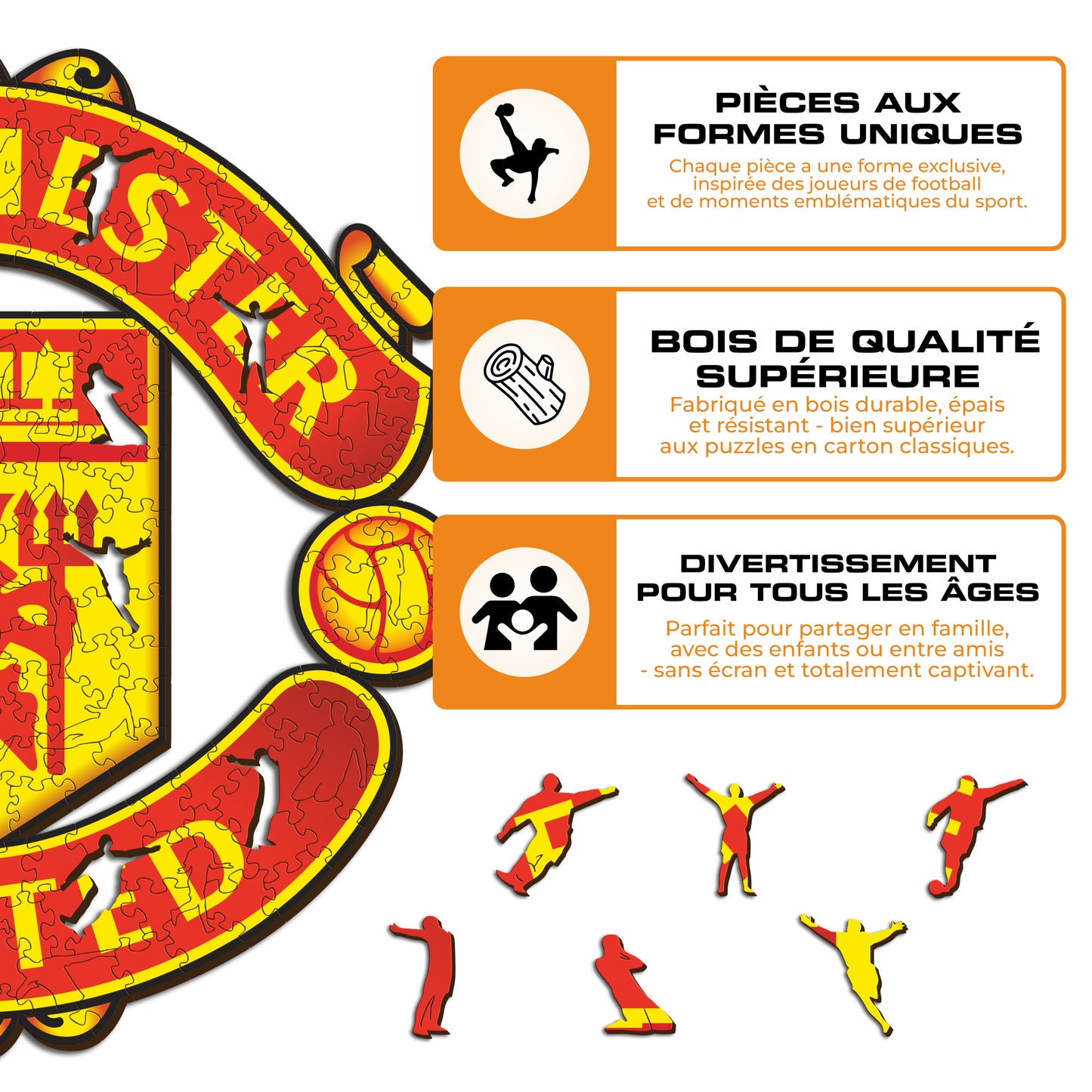 Manchester United FC® Logo - Puzzle en Bois