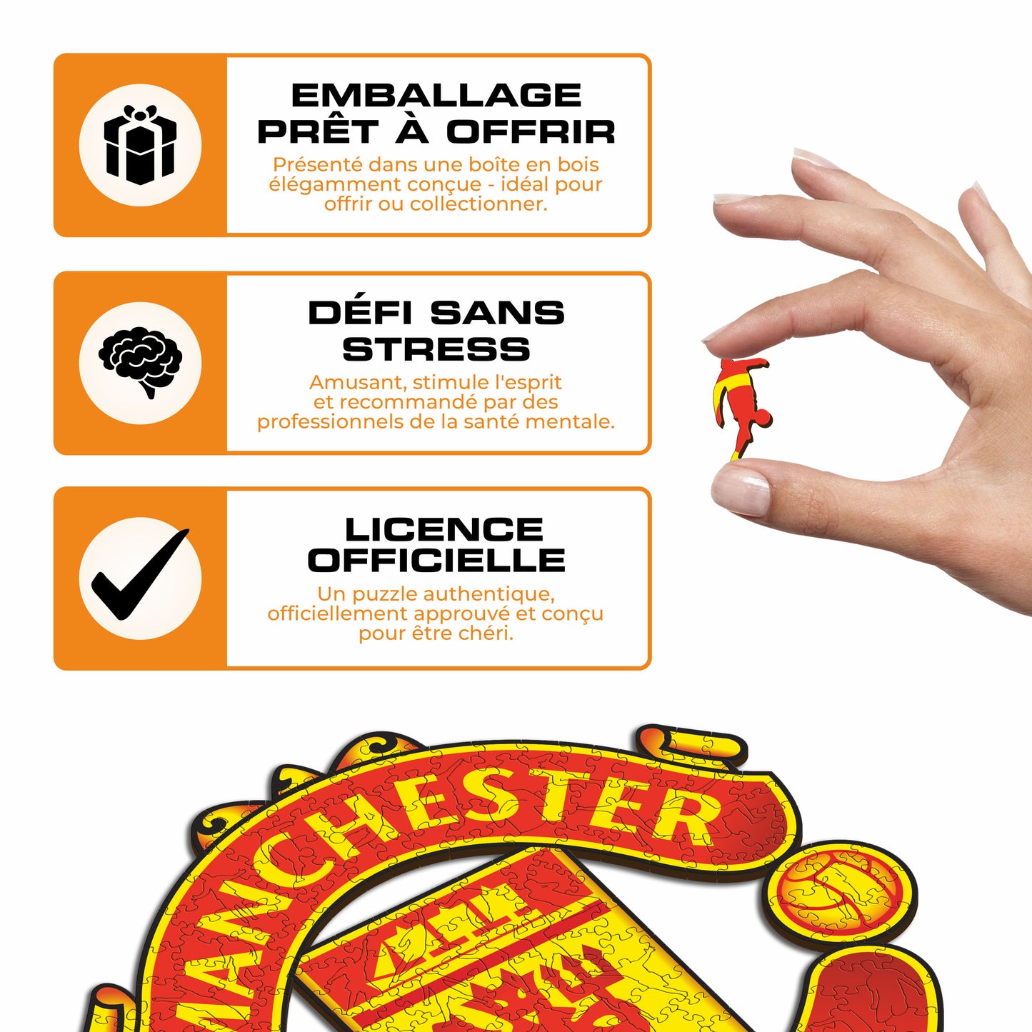 Manchester United FC® Logo - Puzzle en Bois