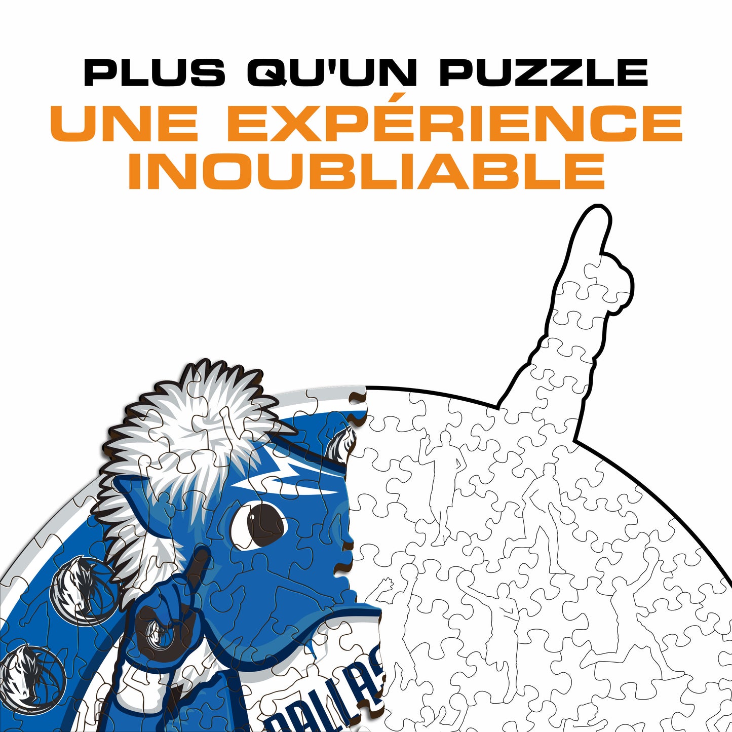 Mascotte Dallas Mavericks™ - Puzzle en Bois