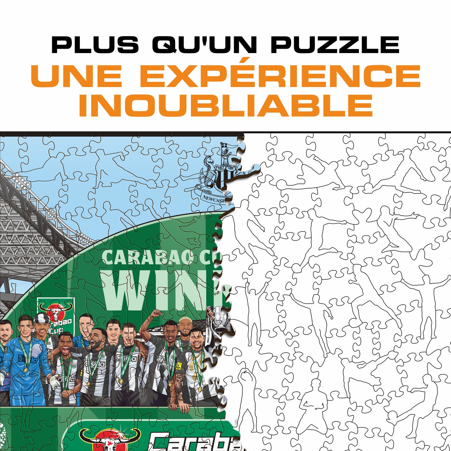 Newcastle United FC® "Carabao Cup 24/25 Vainqueurs" – Puzzle en bois