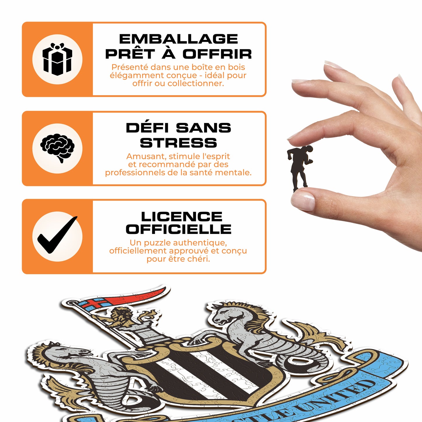 Logo Newcastle United FC® - Puzzle en Bois