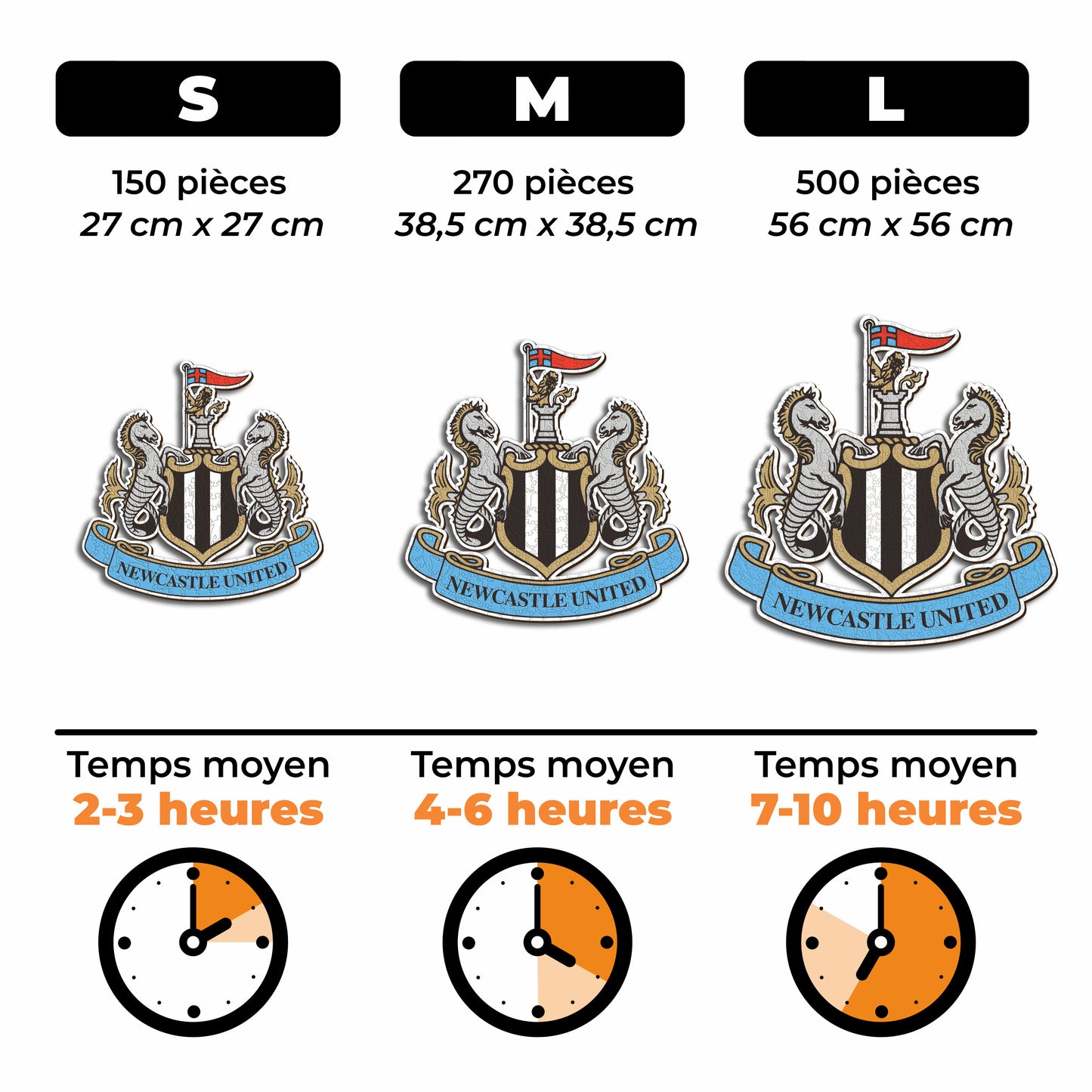 Logo Newcastle United FC® - Puzzle en Bois