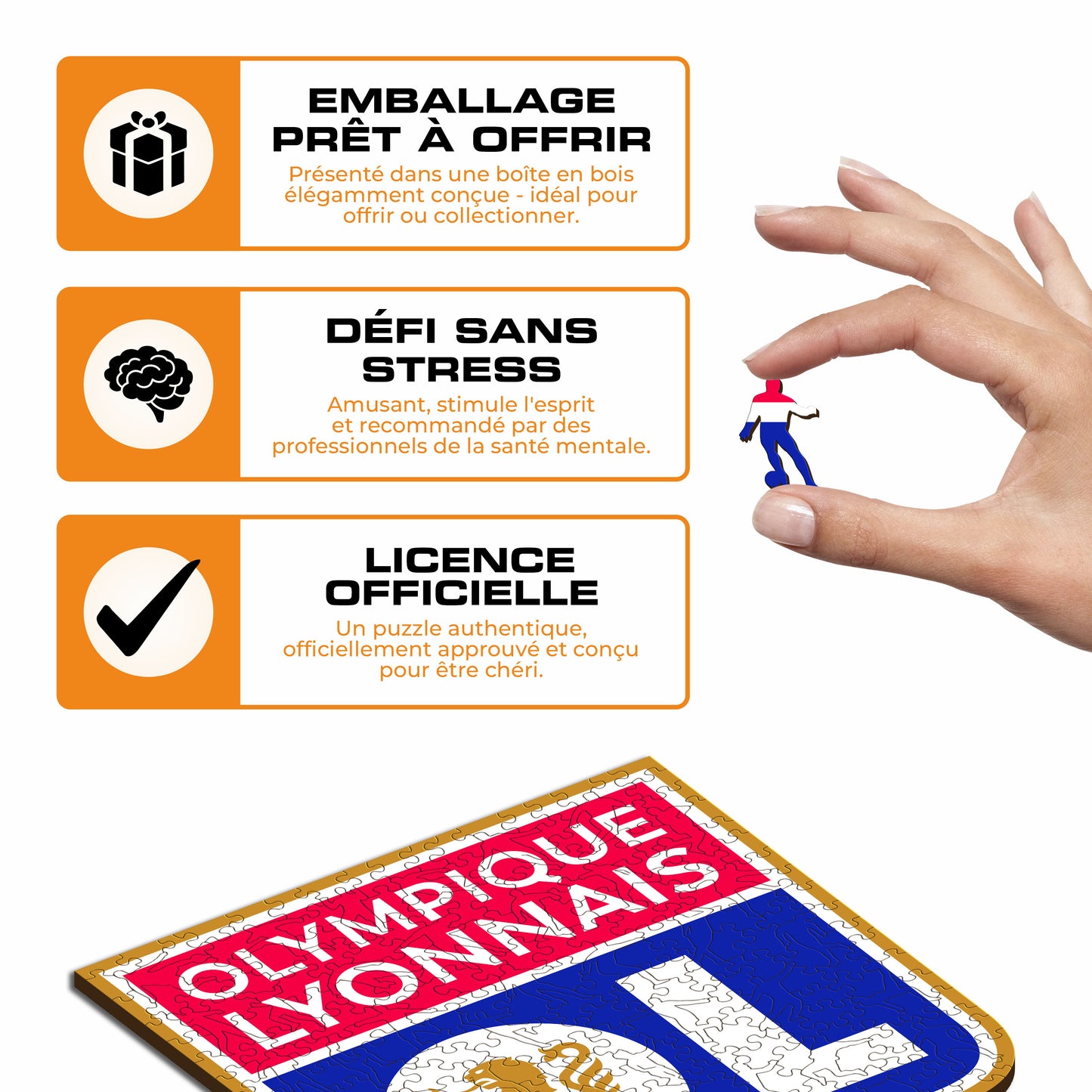 Logo Olympique Lyonnais® - Puzzle en Bois