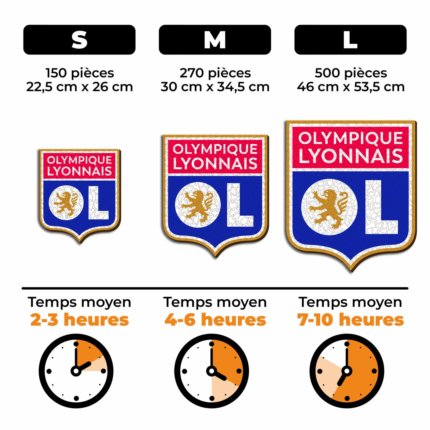 Logo Olympique Lyonnais® - Puzzle en Bois