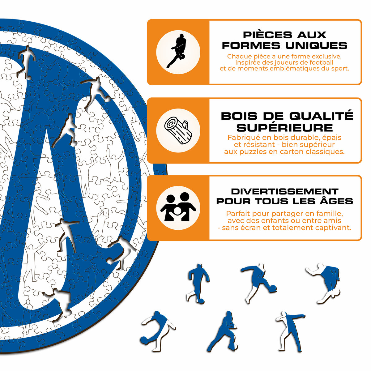 Nouveau Logo Olympique de Marseille® Puzzle en Bois