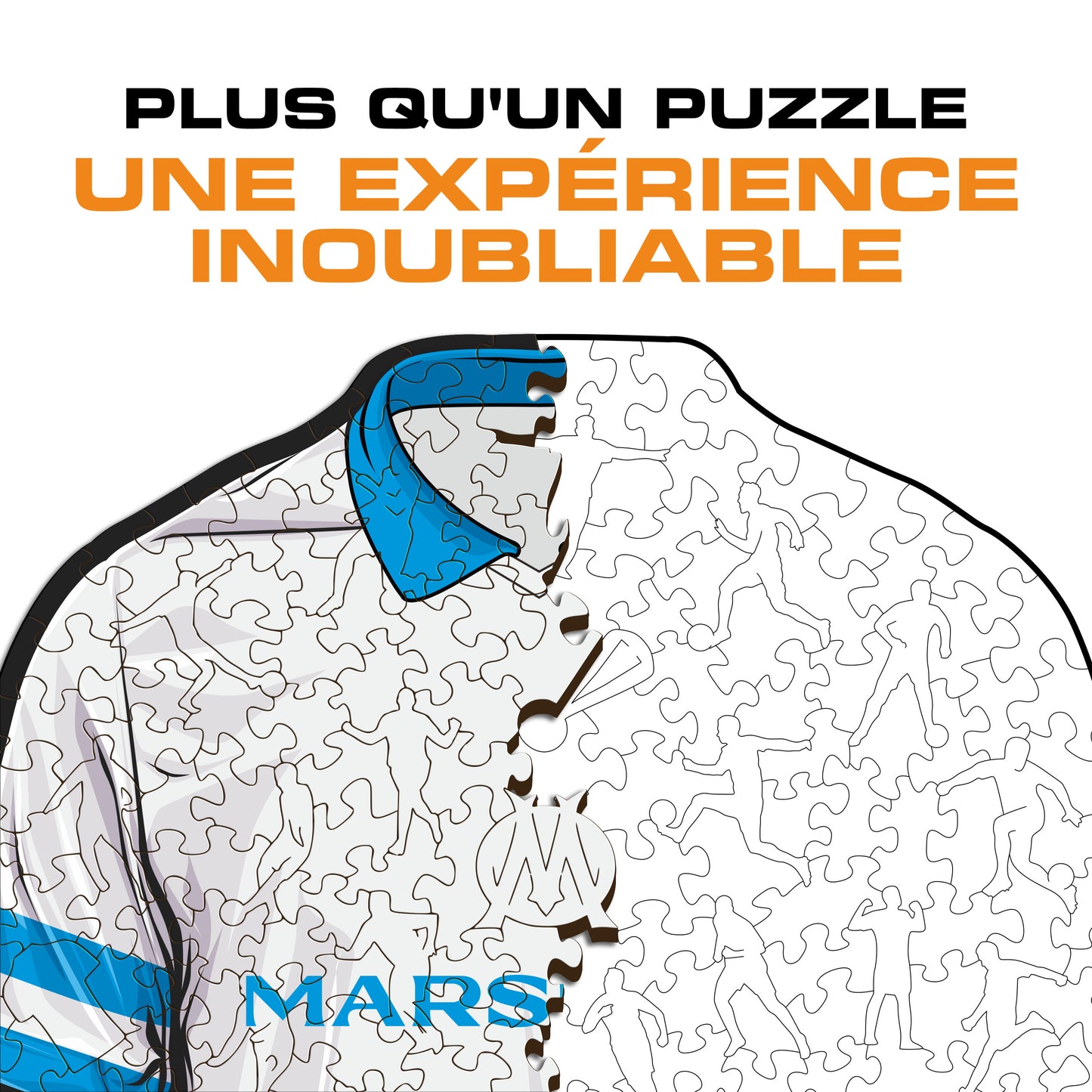 Maillot Olympique de Marseille® - Puzzle en Bois