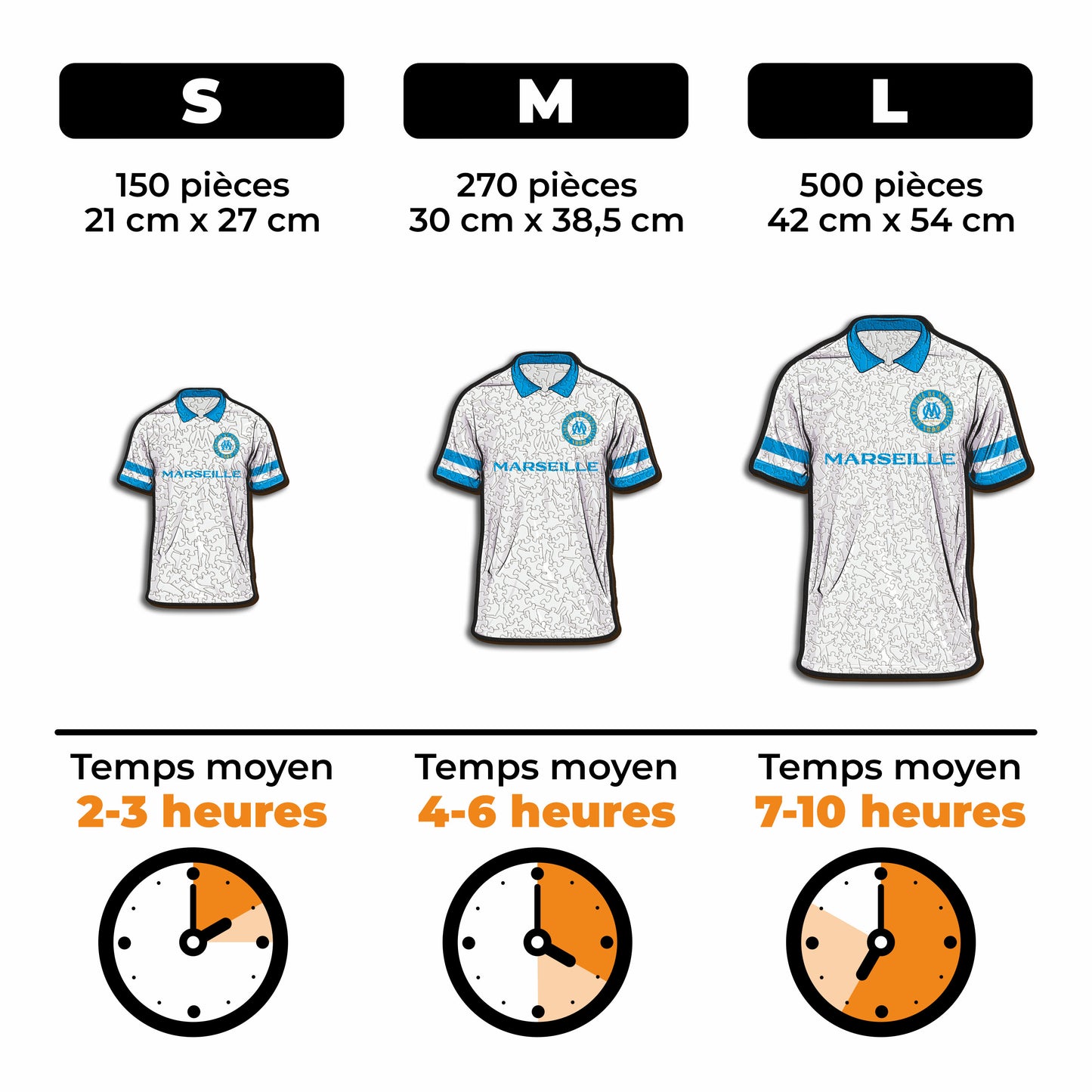 Maillot Olympique de Marseille® - Puzzle en Bois