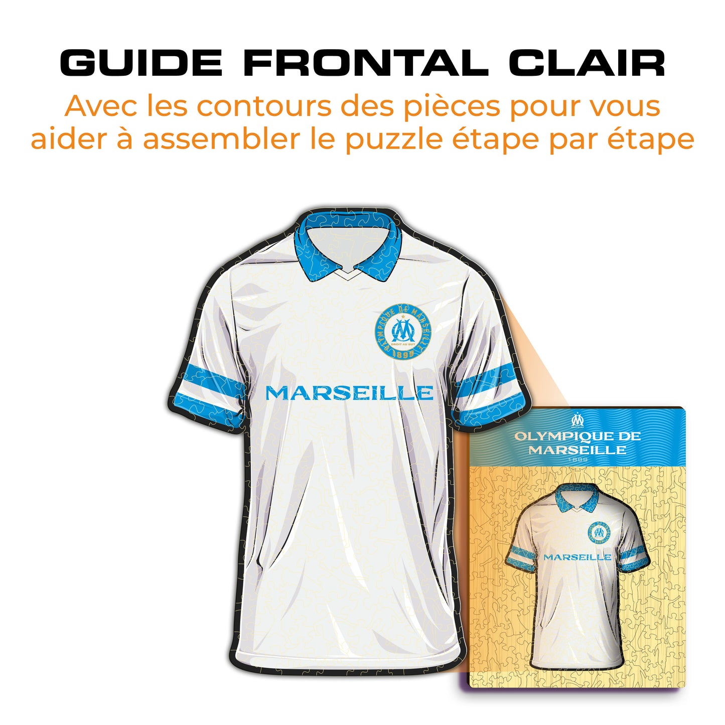Maillot Olympique de Marseille® - Puzzle en Bois