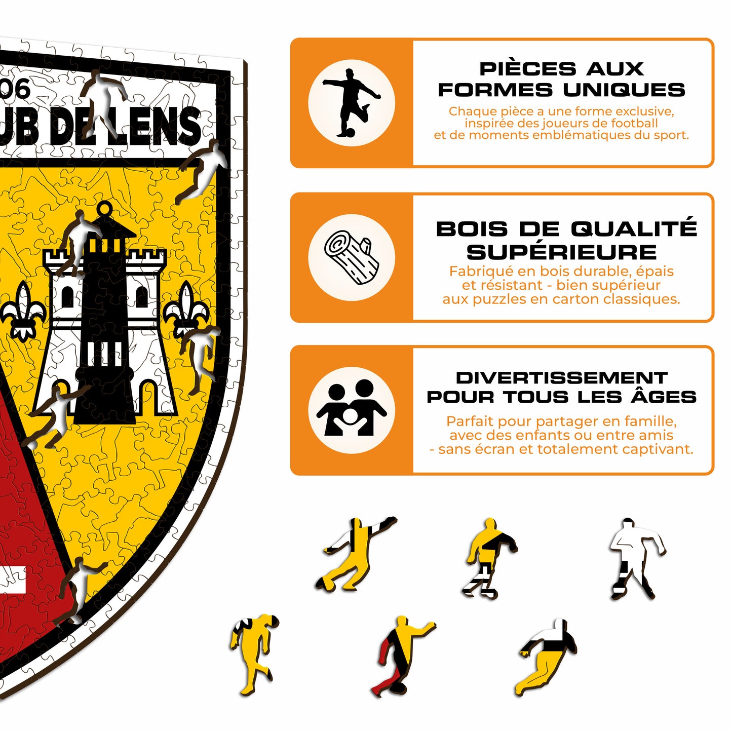 Logo RC Lens® - Puzzle en Bois