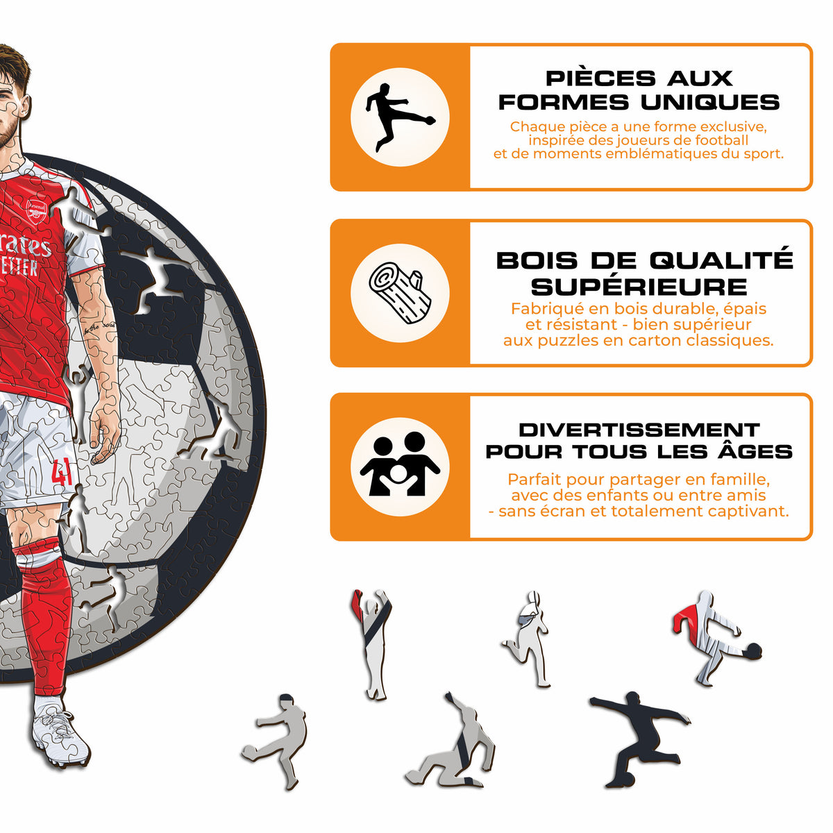 Declan Rice Puzzle en Bois