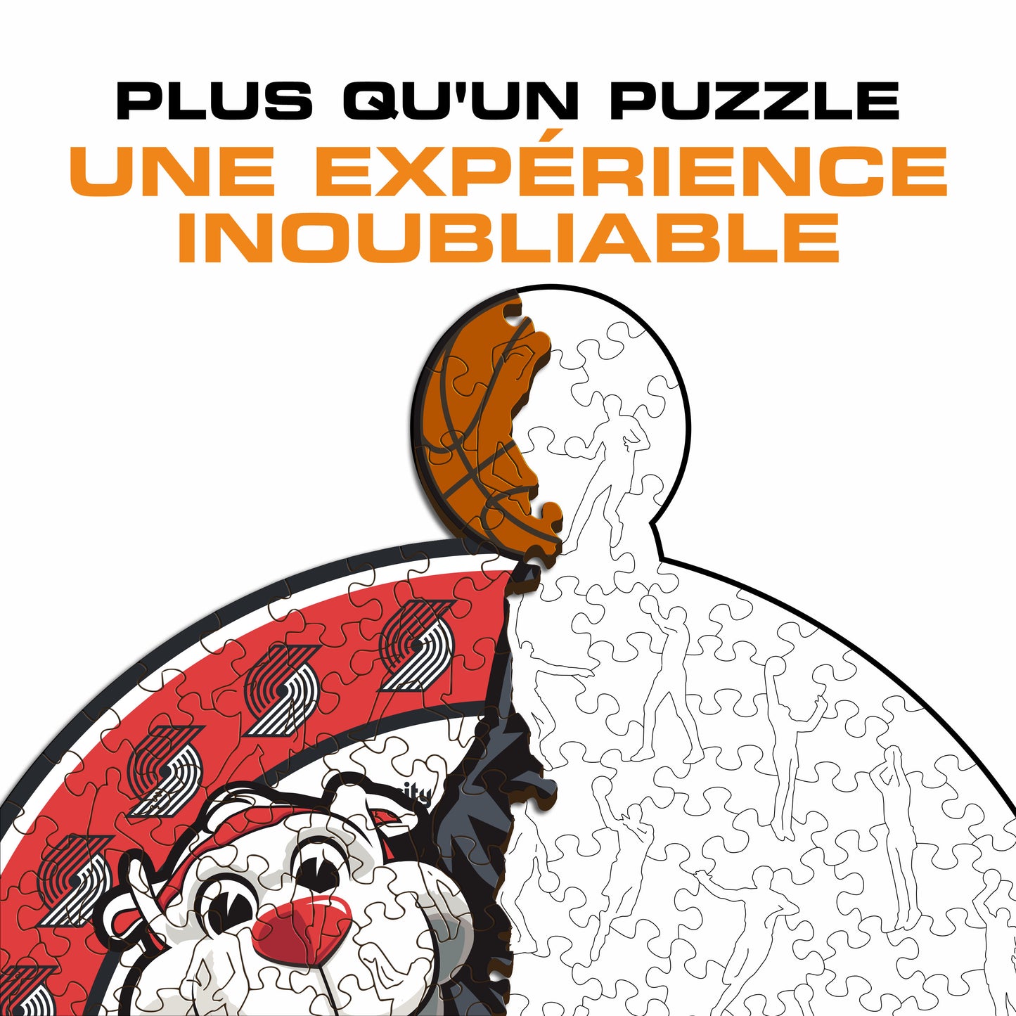 Mascotte Portland Trail Blazers™ - Puzzle en Bois