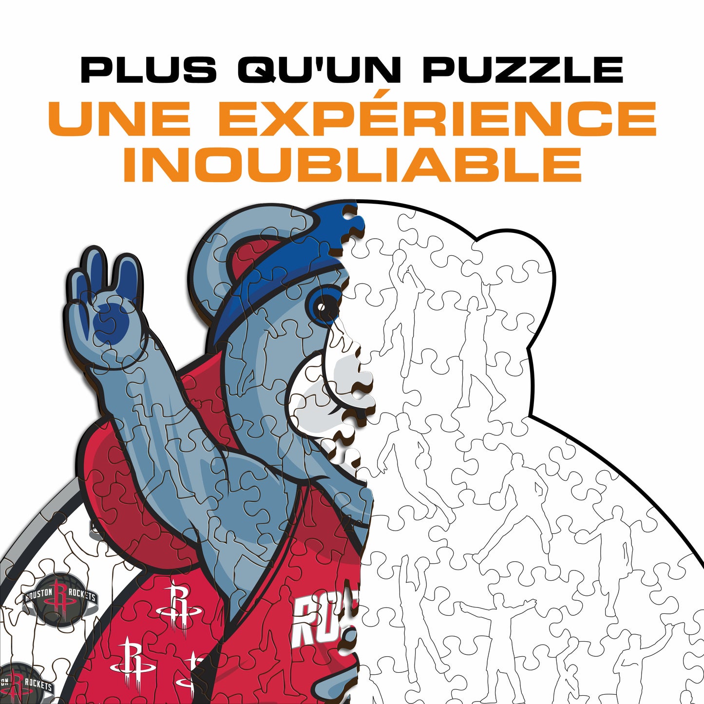 Mascotte Houston Rockets™ - Puzzle en Bois