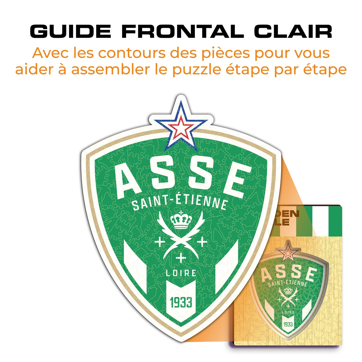 Logo AS Saint-Etienne® - Puzzle en Bois