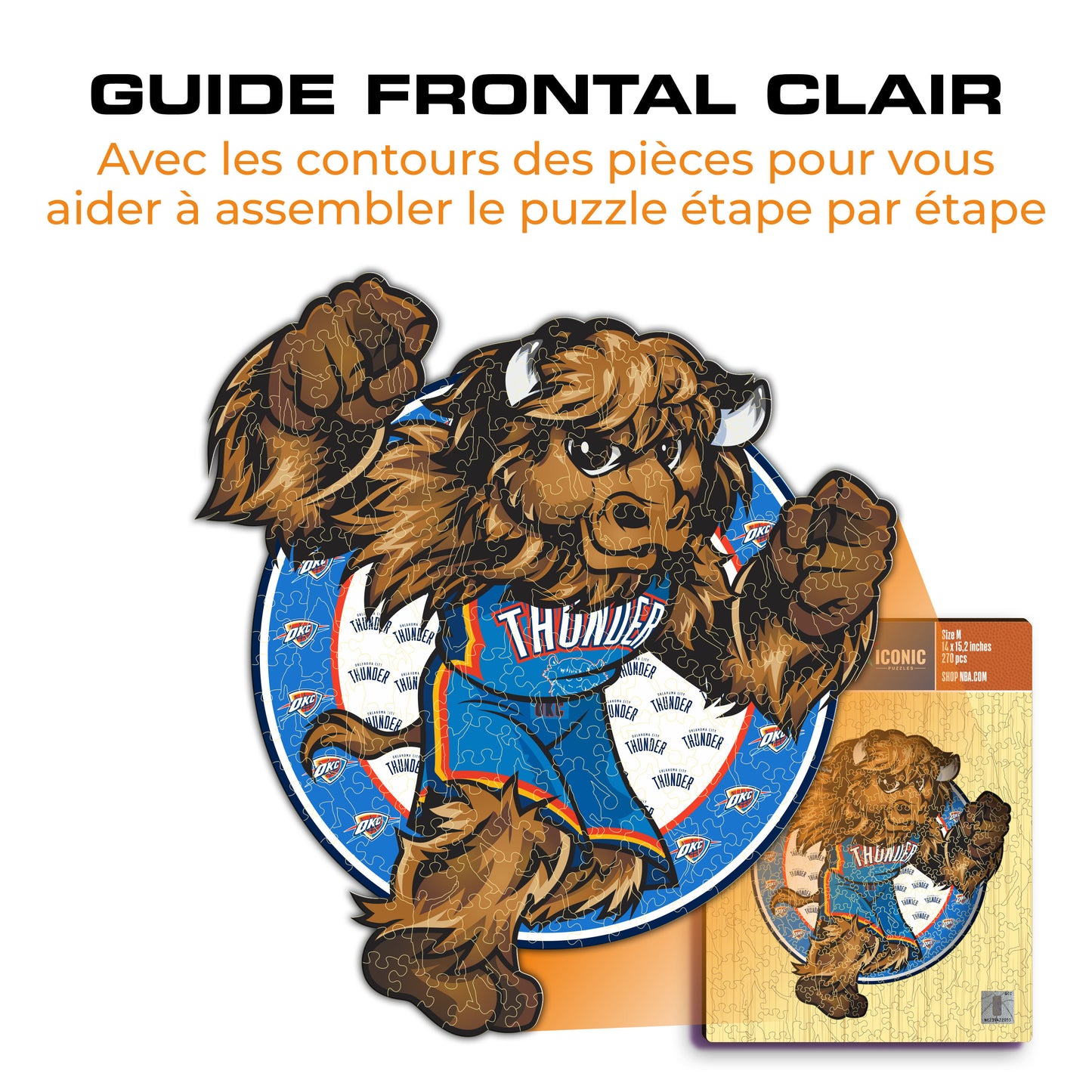 Oklahoma City Thunder™ Mascotte - Puzzle en Bois