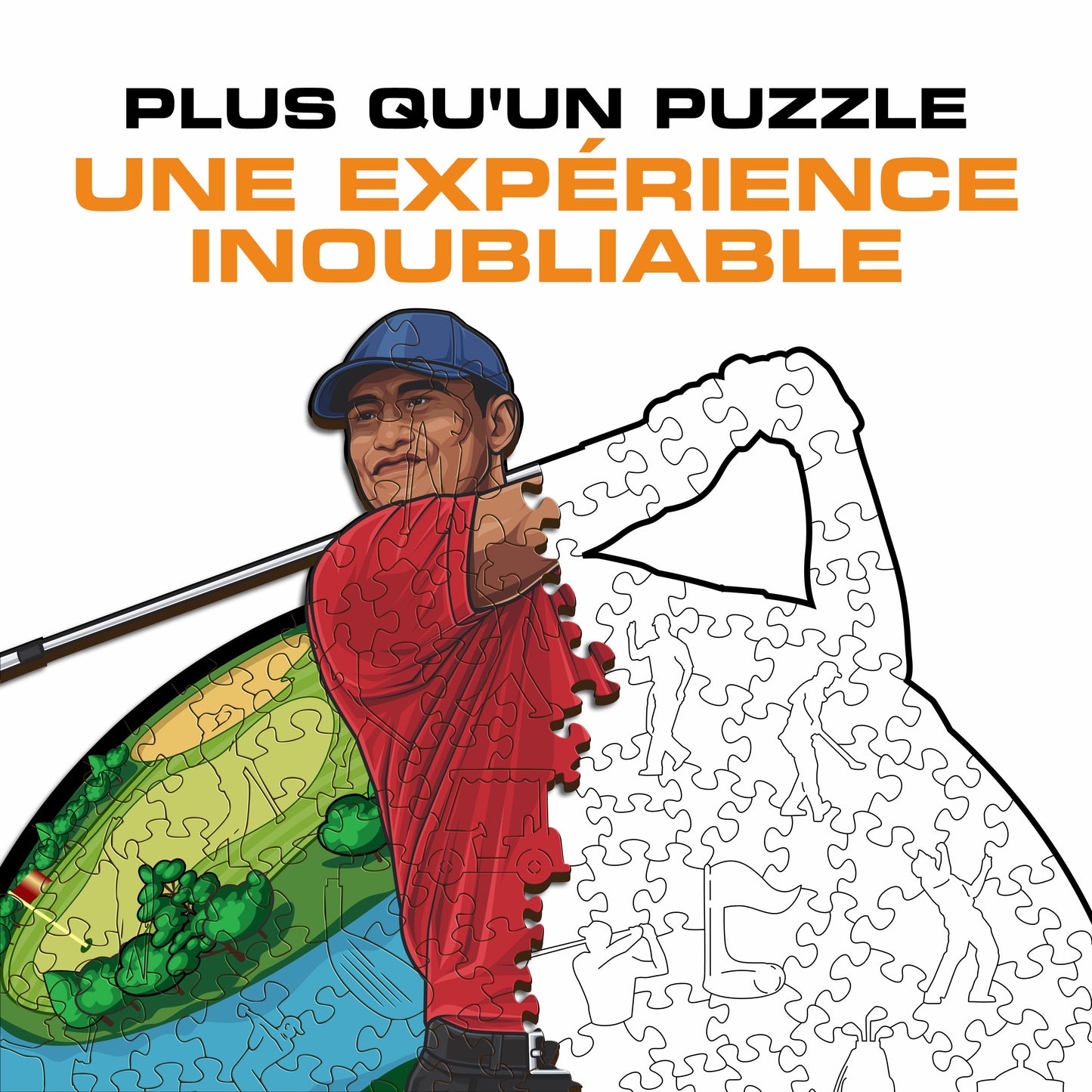 Tiger Woods Puzzle en Bois