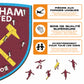 Logo West Ham United FC® - Puzzle en Bois