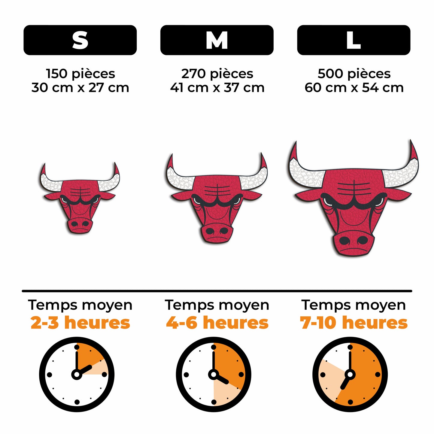 Chicago Bulls™ - Puzzle en Bois