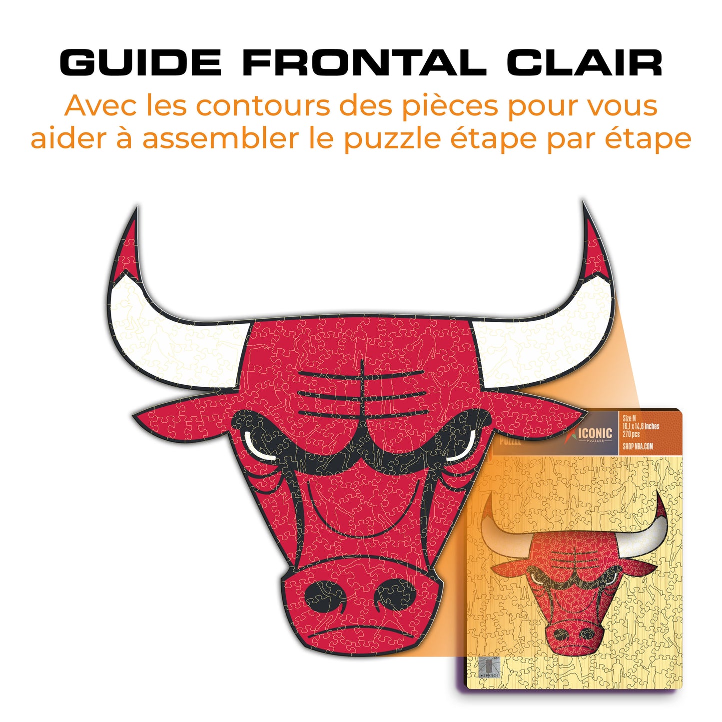Chicago Bulls™ - Puzzle en Bois