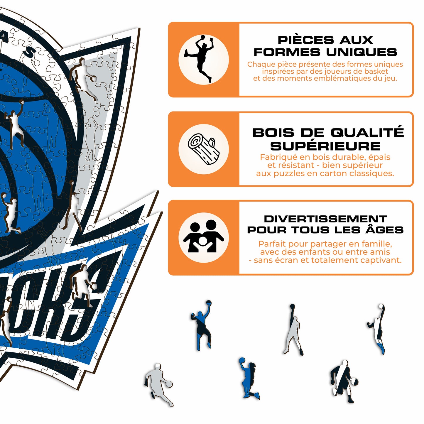 Dallas Mavericks™ - Puzzle en Bois