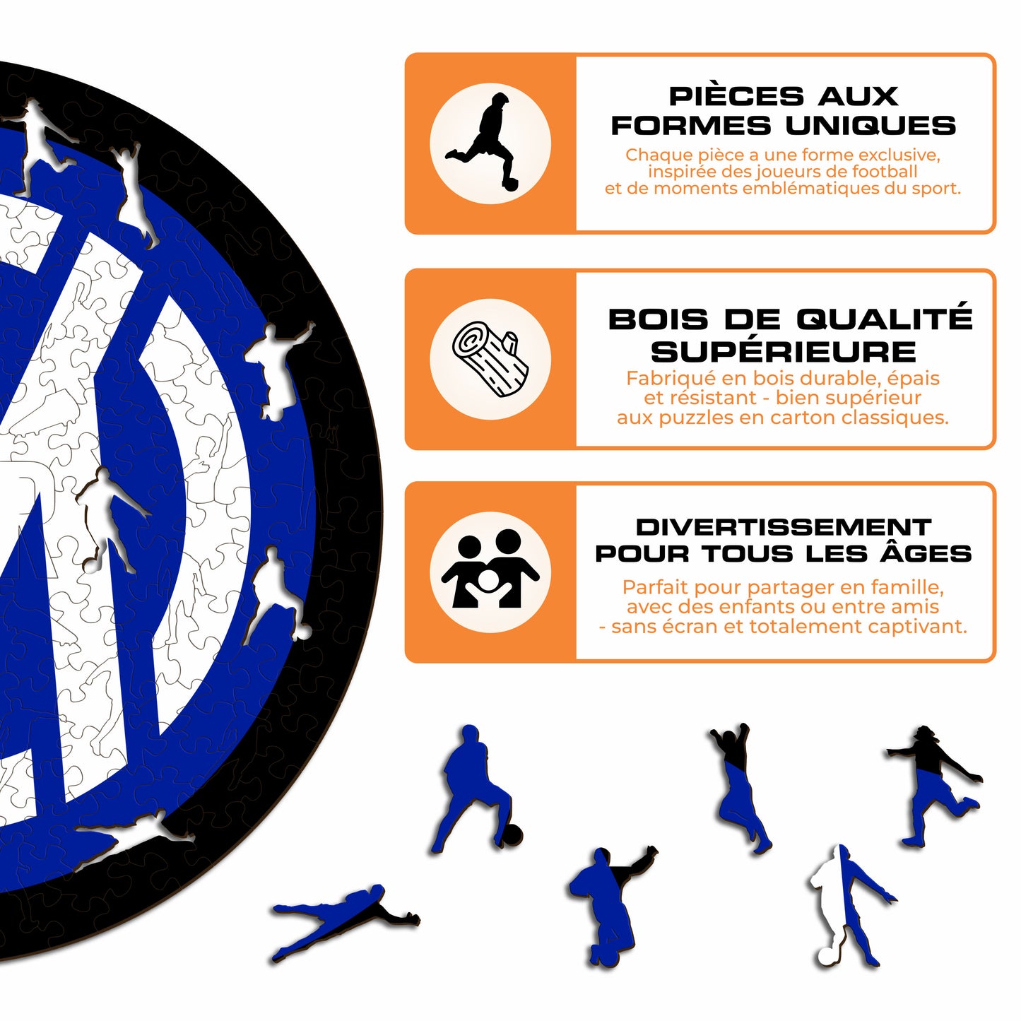 Logo FC Inter® - Puzzle en Bois