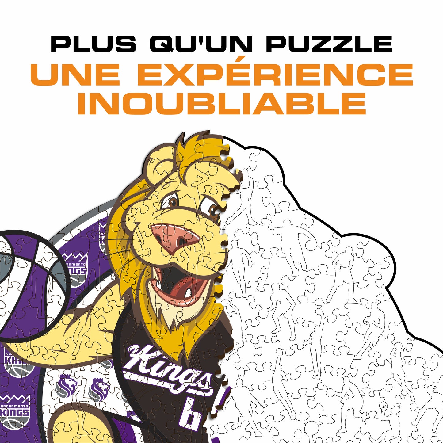 Mascotte Sacramento Kings™ - Puzzle en Bois