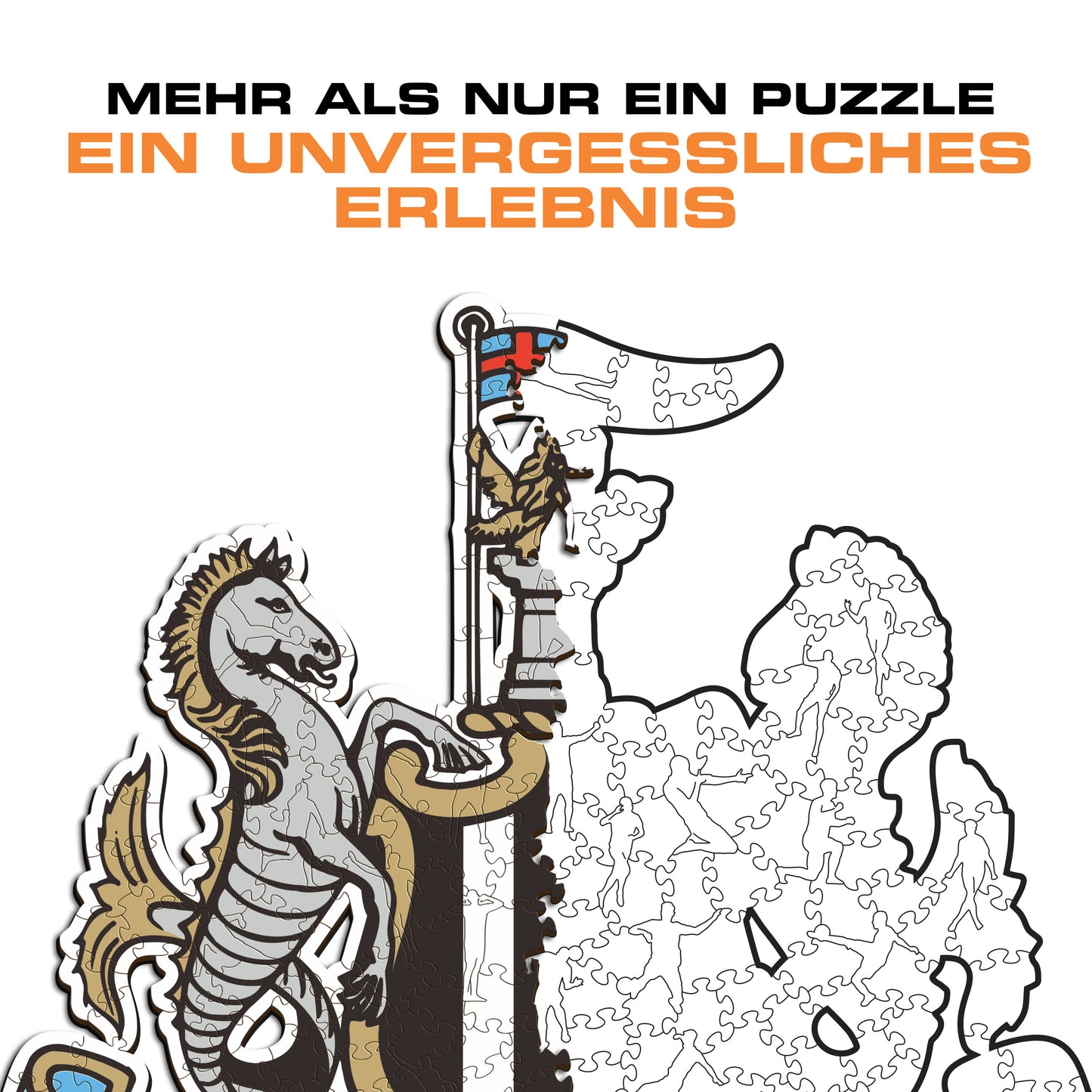 Logo Newcastle United FC® - Puzzle en Bois