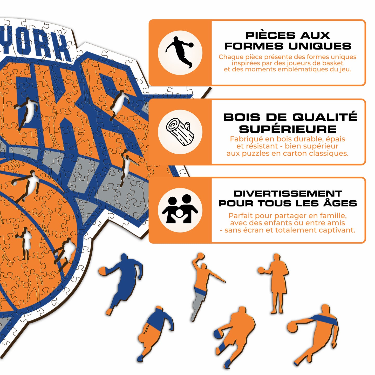 New York Knicks™ - Puzzle en Bois