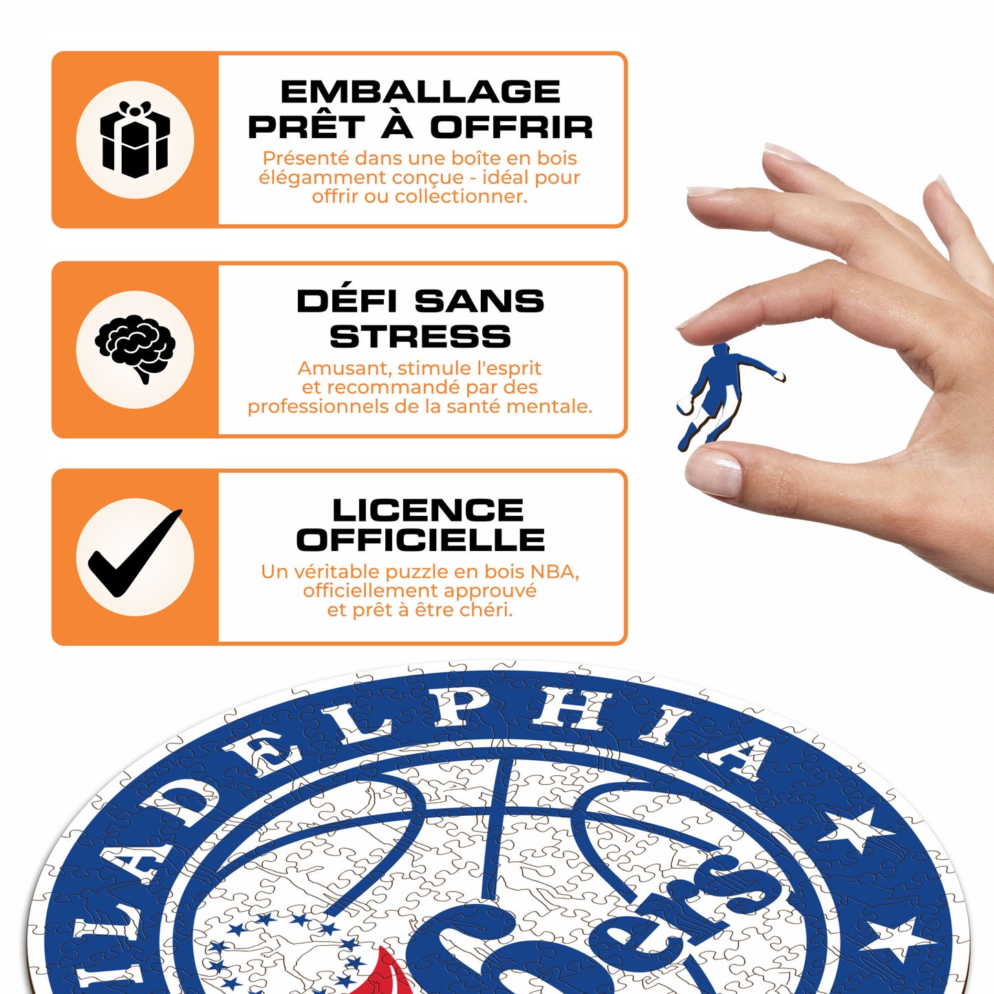 Philadelphia 76ers™ - Puzzle en Bois