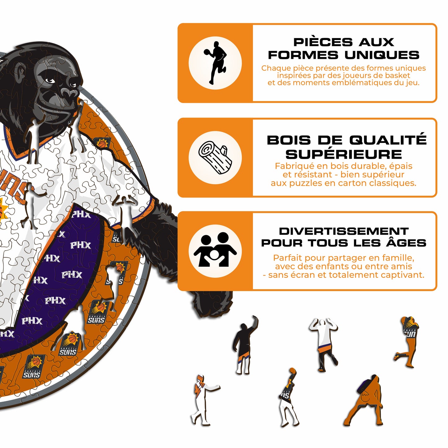 Mascotte Phoenix Suns™ - Puzzle en Bois