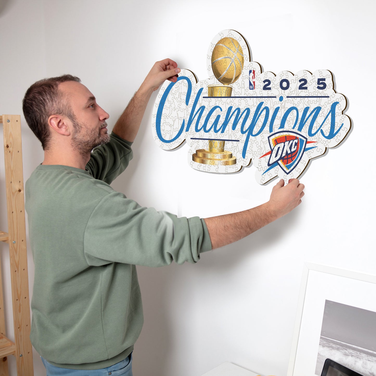 Oklahoma City Thunder™ 2025 NBA Champions - Puzzle en Bois