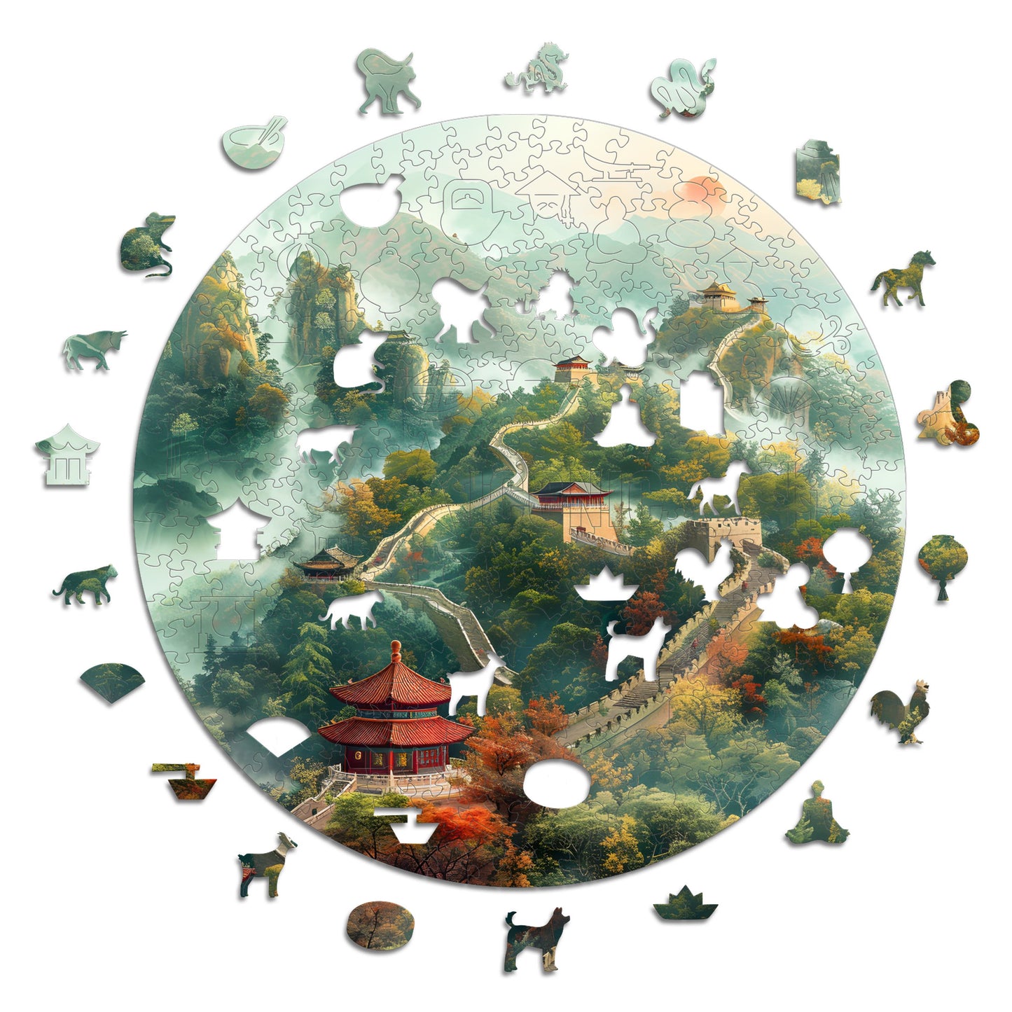 Grande Muraille de Chine - Puzzle en Bois