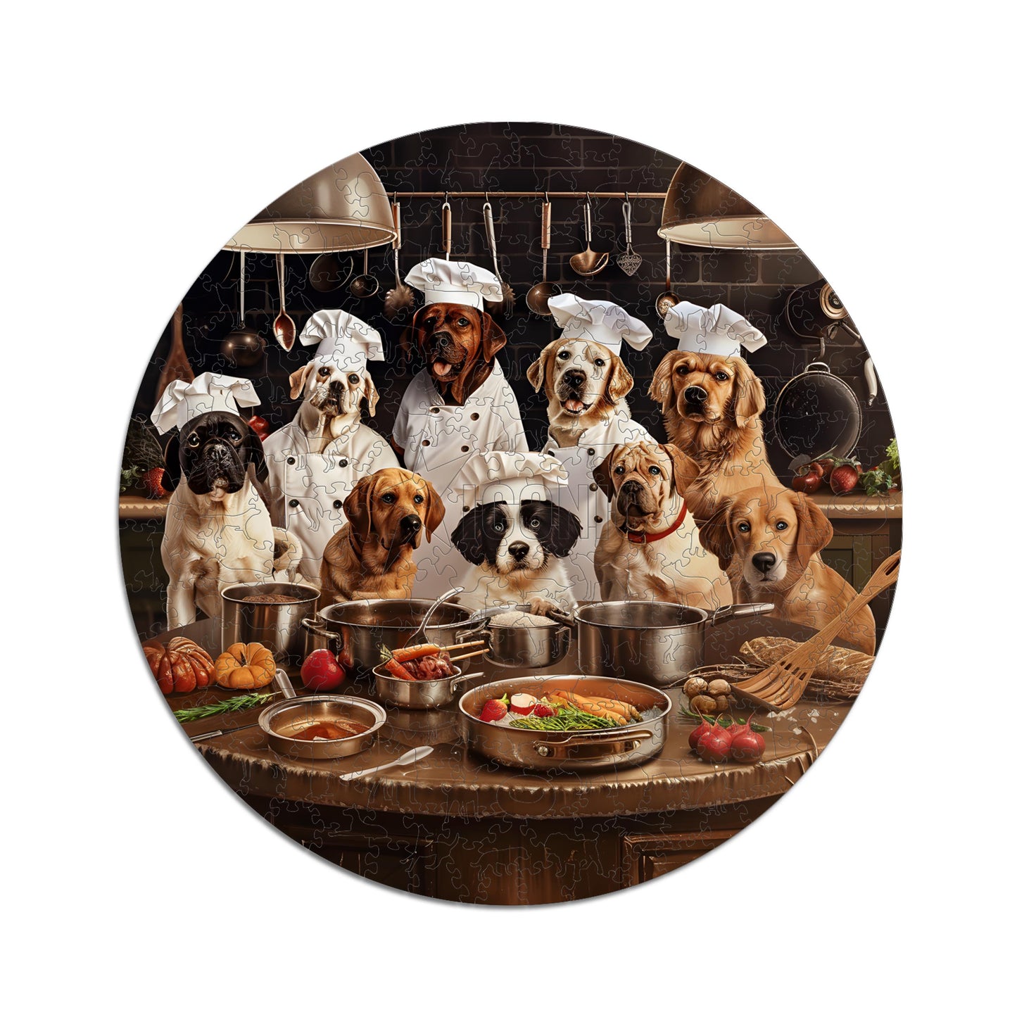 Chiens Chef - Puzzle en Bois