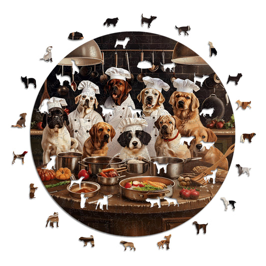 Chiens Chef - Puzzle en Bois