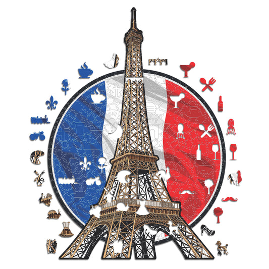 Tour Eiffel - Puzzle Officiel en Bois