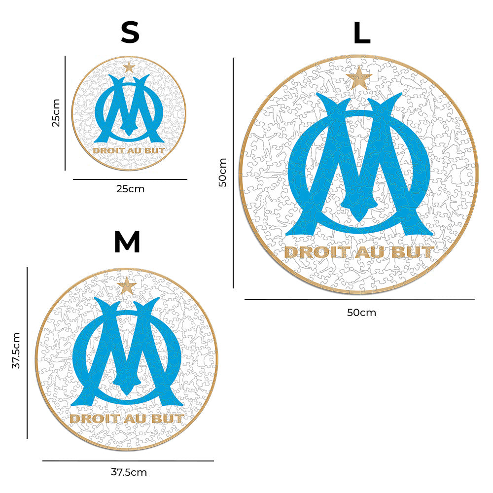 Logo Olympique de Marseille® - Puzzle Officiel en Bois – Iconic Puzzles FR