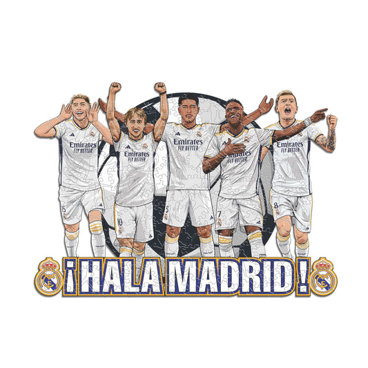 5 Jouers Real Madrid CF®- Puzzle Officiel en Bois
