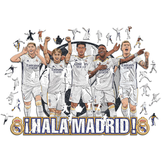 5 Jouers Real Madrid CF®- Puzzle Officiel en Bois