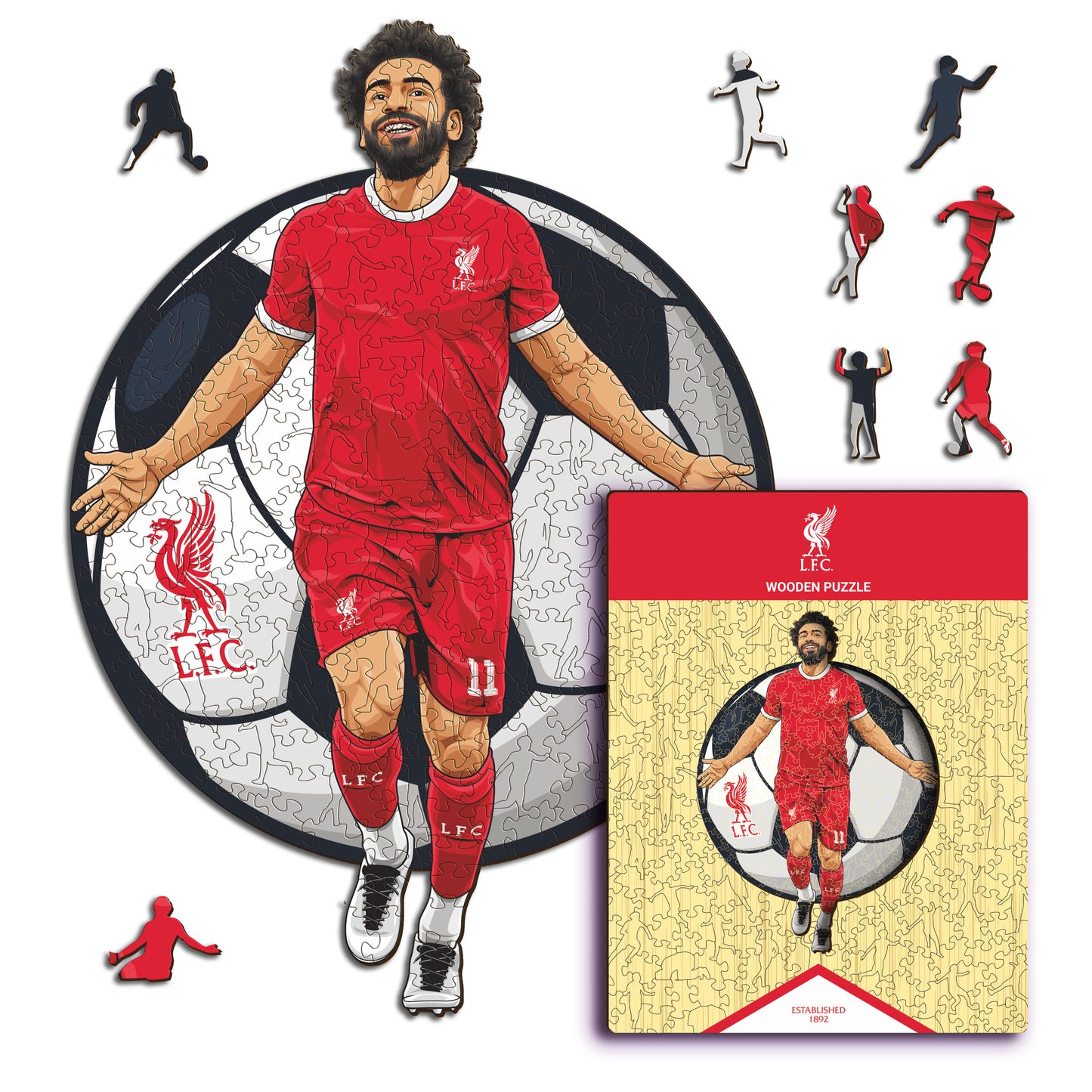Mohamed Salah - Puzzle en Bois