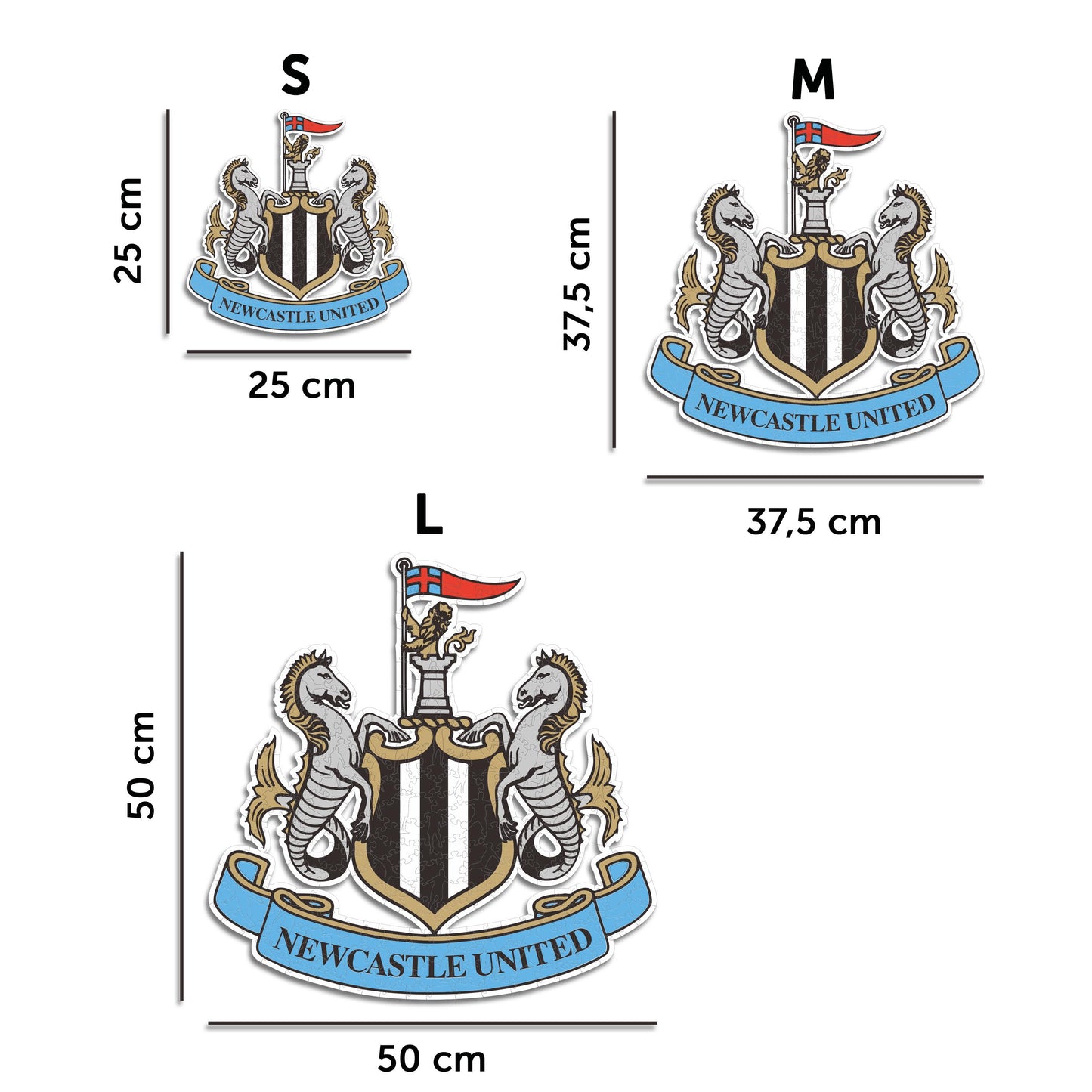 Logo Newcastle United FC® - Puzzle en Bois