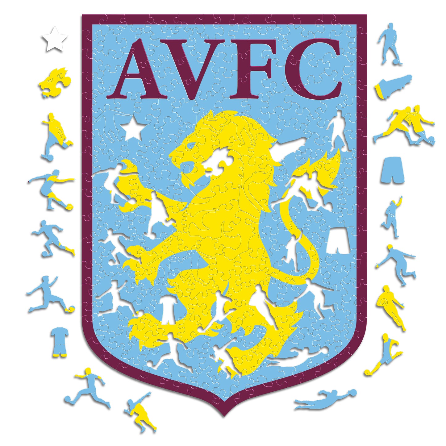 Logo Aston Villa FC® - Puzzle Officiel en Bois