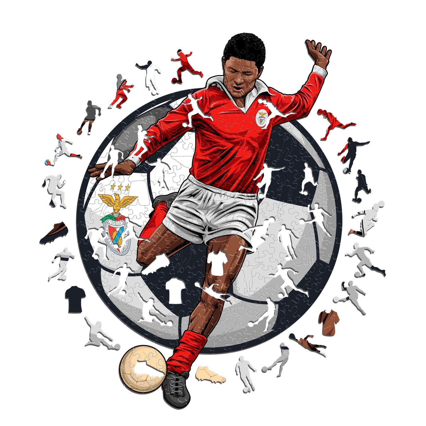 2 PACK SL Benfica® Logo + Eusébio