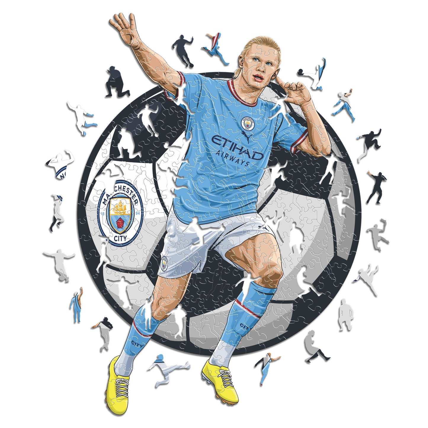 3 PACK Manchester City FC® Logo + Haaland + Foden